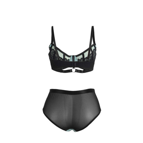 Subblime - 955557 conjunto sujetador con cremallera de malla de charol verde s/m