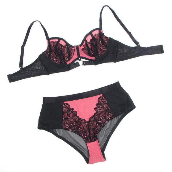 Subblime - 955571 conjunto sujetador con cremallera de malla de charol rosa s/m