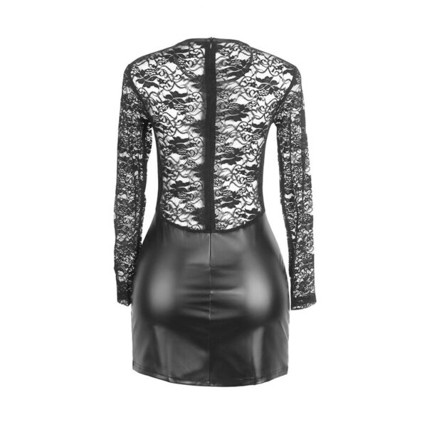Subblime - 955595 vestido de manga larga con encaje negro s/m