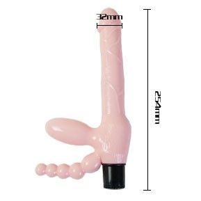 Arnes sin cuerda tpr con vibracion y estimulacion anal 25.4cm
