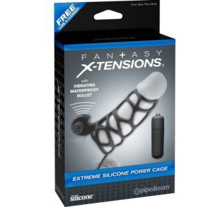 Funda para el pene de silicona con vibrador