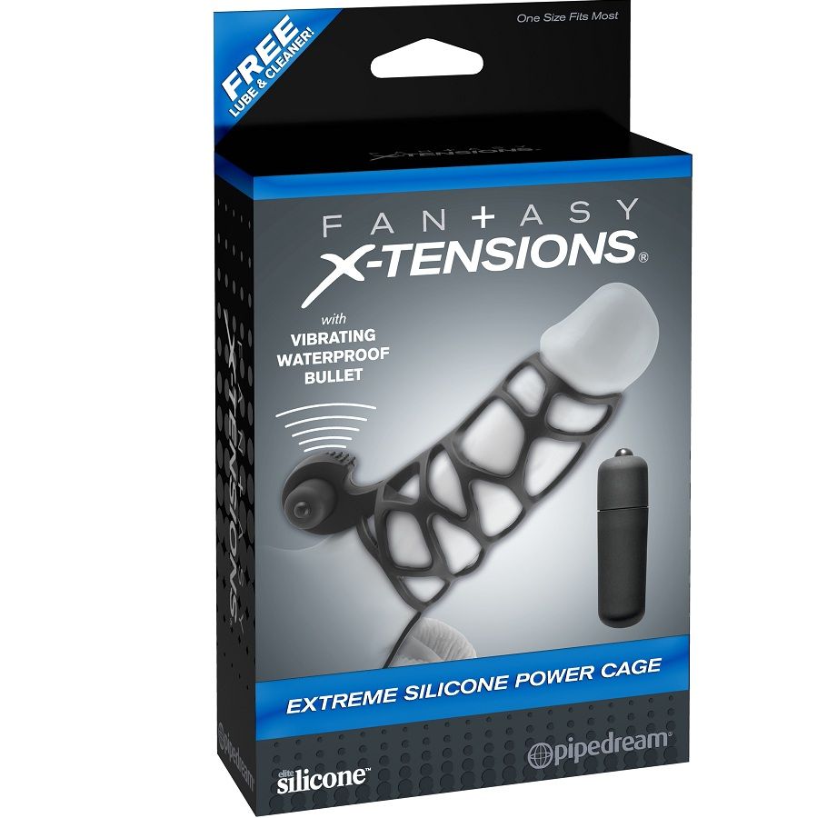Funda para el pene de silicona con vibrador