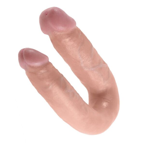 King cock dildo doble penetraci?n 13.9 cm natural