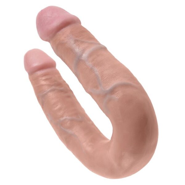 King cock dildo doble penetraci?n 13.9 cm natural