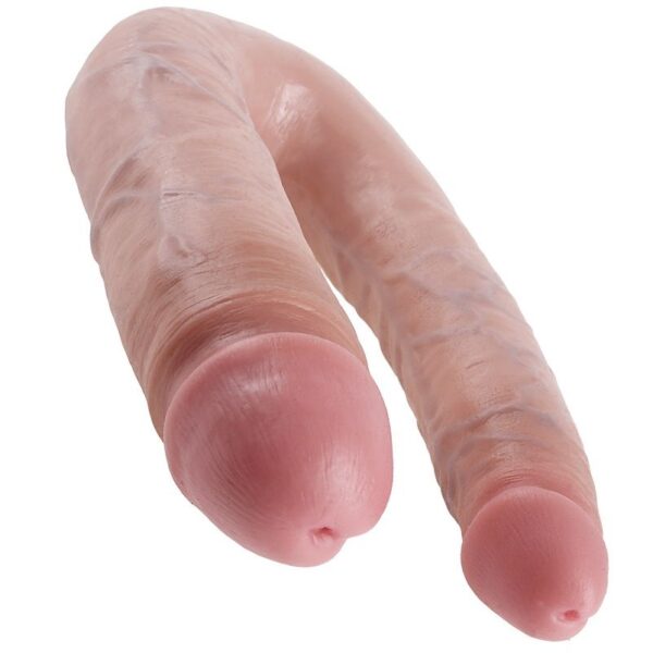 King cock dildo doble penetraci?n 17.8 cm natural