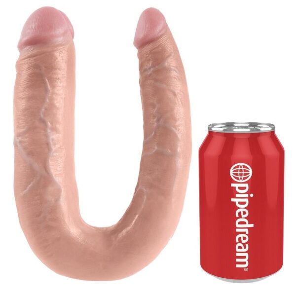 King cock dildo doble penetraci?n 17.8 cm natural