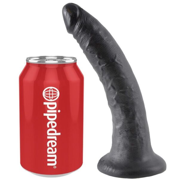 King cock - 7 pene negro 17.8 cm