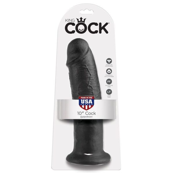 King cock - 10 pene negro 25 cm