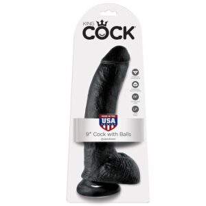 King cock - 9 pene realistico negro 22.9 cm