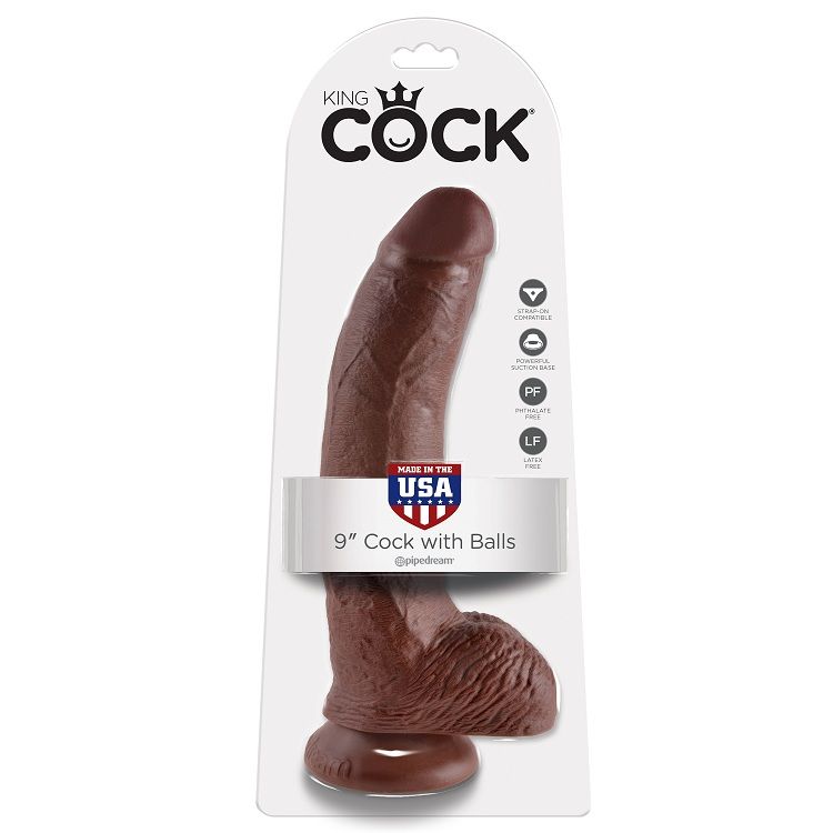 King cock - 9 pene realistico marron 22.9 cm