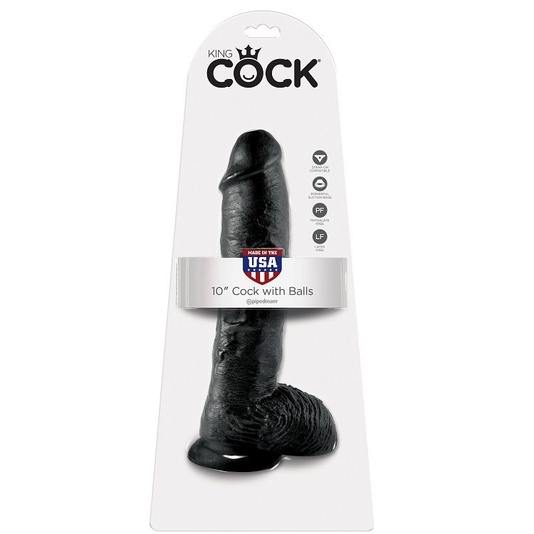 King cock - 10 pene realistico negro 26.5 cm