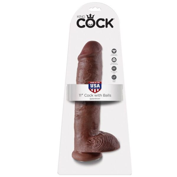 King cock - 11 pene realistico marron 28 cm
