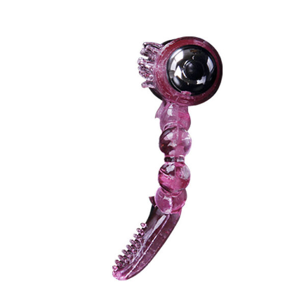 Anillo silicona 10 ritmos  lengua con vibracion rosa