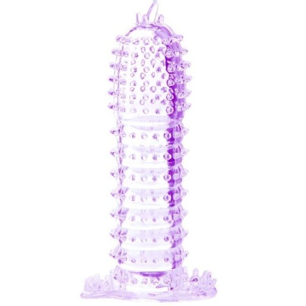 Funda lila silicona con puntitos 14-2 cm