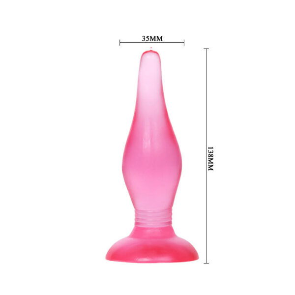 Plug anal tacto suave lila 14.2 cm