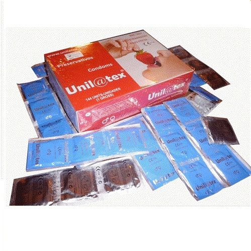 Unilatex preservativos rojos/fresa 144 uds