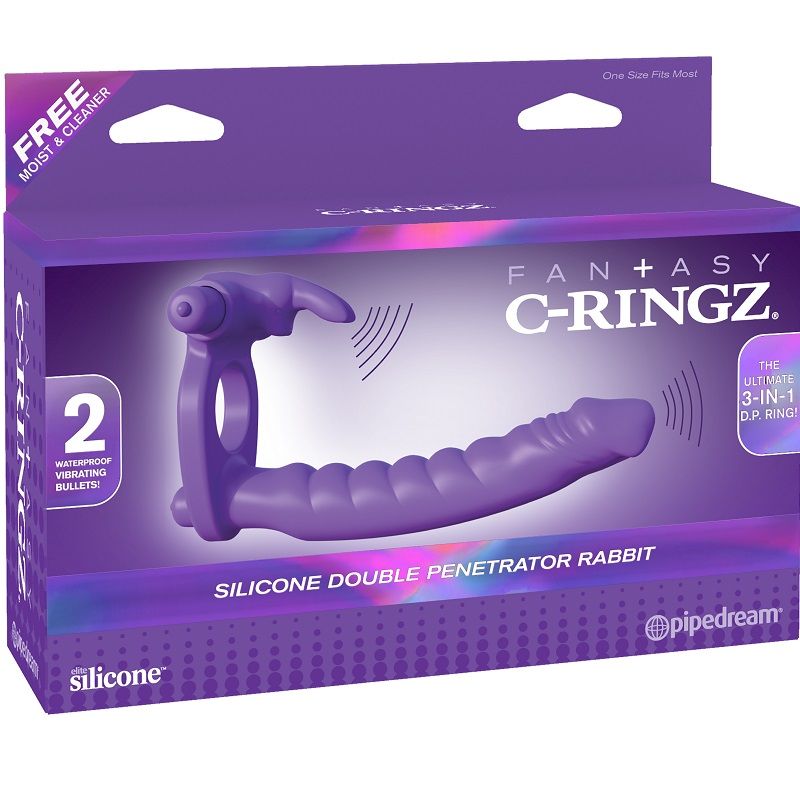 Fantasy c-ringz anillo doble penetracion con rabbit