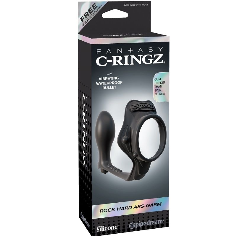 Fantasy c-ringz rock hard anillo potenciador con plug anal