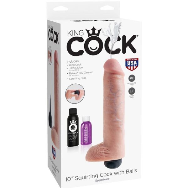 King cock pene realistico eyaculador natural 25.40cm