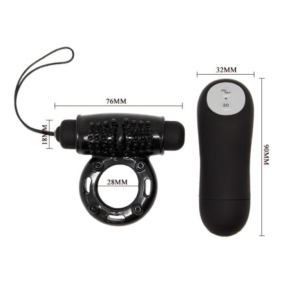 Baile anillo control remoto negro 20v