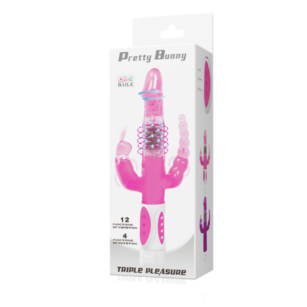 Baile pretty bunny triple vibrador rotador