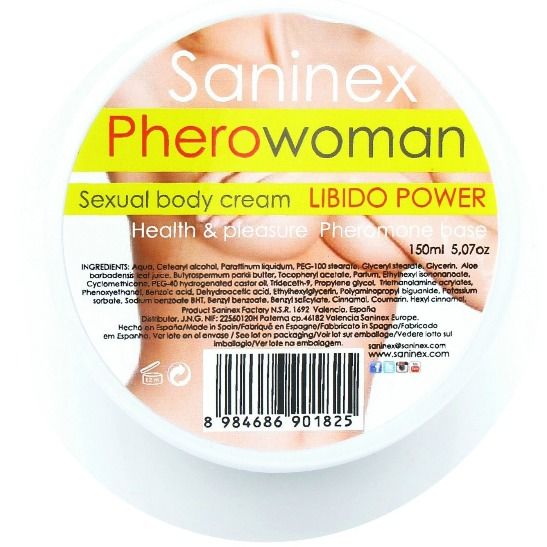 Saninex crema ?ntima & corporal pheromone libido power 150ml