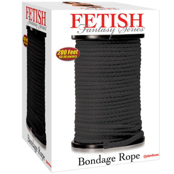 Fetish fantasy series bondage cuerda seda negro 60.96 metros