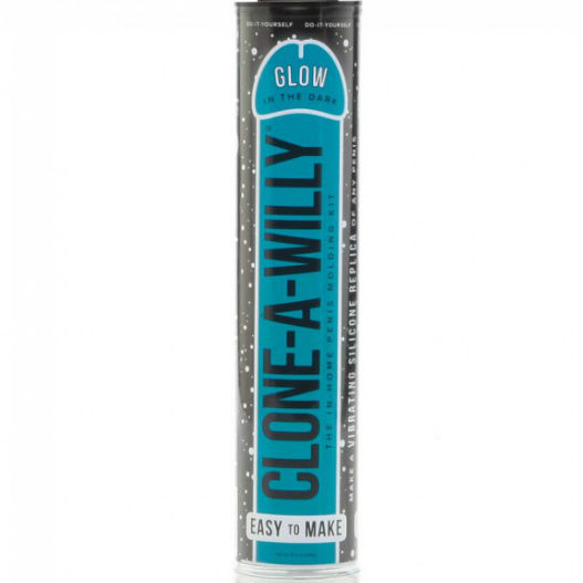 Clone a willy clonador pene azul luminiscente con vibrador