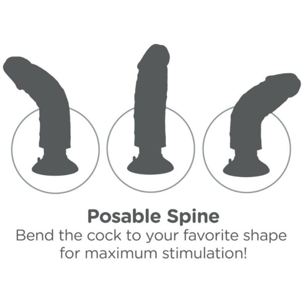 Dildo vibrador king cock 15.24 cm natural