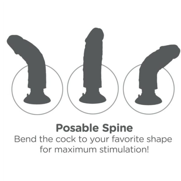 Dildo vibrador king cock 23 cm natural