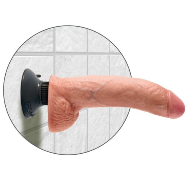 Dildo vibrador king cock con testiculos 23 cm natural