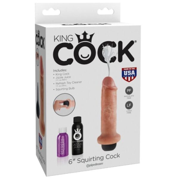 Dildo squirting 15.24 cm king cock