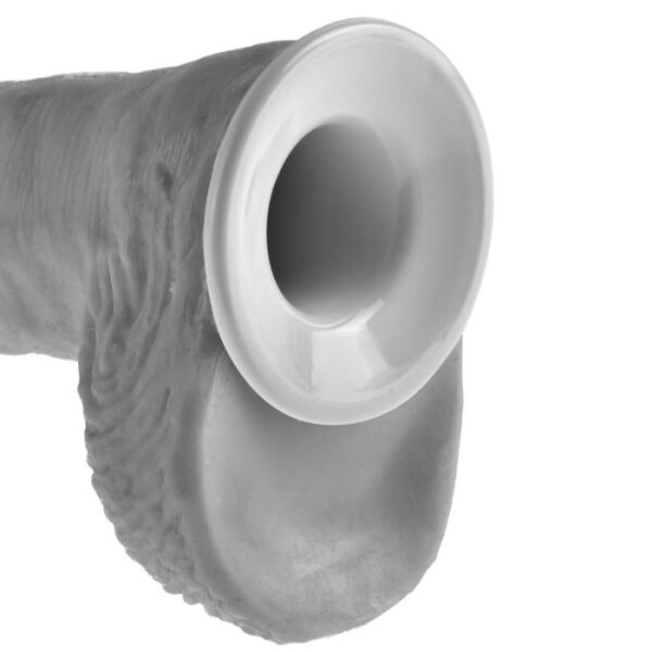 Strap-on con dildo hueco 25.5 cm y tirantes color carne