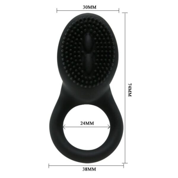 Anillo vibrador cobra de pretty love - negro