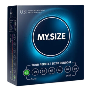 My size natural condom latex 47mm 3uds
