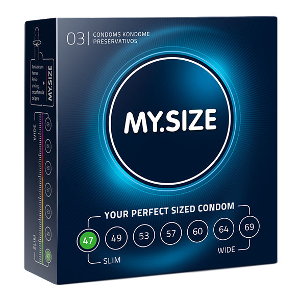 My size natural condom latex 47mm 3uds