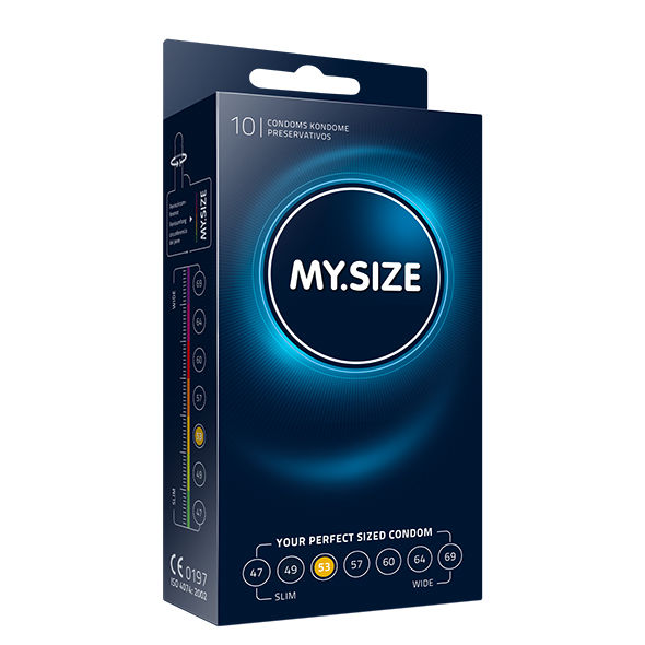 My size natural condom latex 53mm 10uds