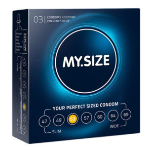 My size natural condom latex 53mm 3uds