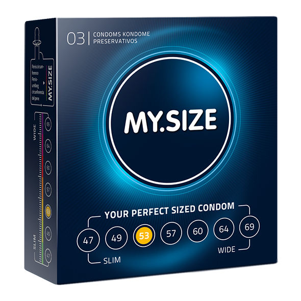 My size natural condom latex 53mm 3uds