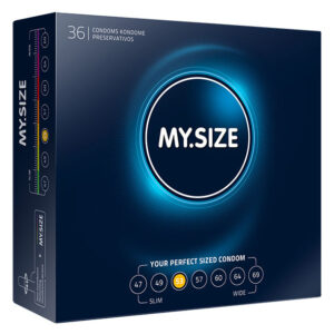 My size natural condom latex 53mm 36 uds