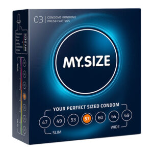 My size natural condom latex 57mm 3 uds