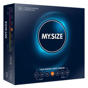 My size natural condom latex 57mm 36 uds