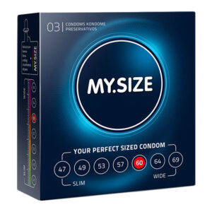 My size natural condom latex 60mm 3uds