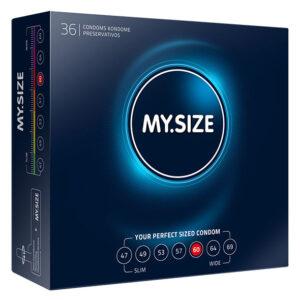 My size natural condom latex 60mm 36 uds