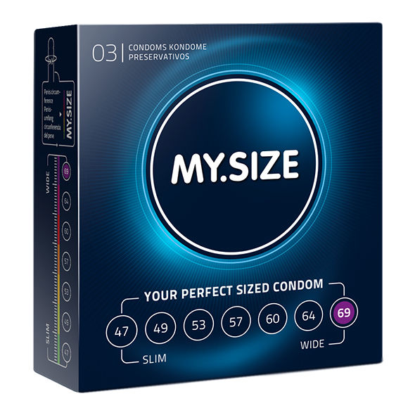 My size natural condom latex 69 mm 3 uds