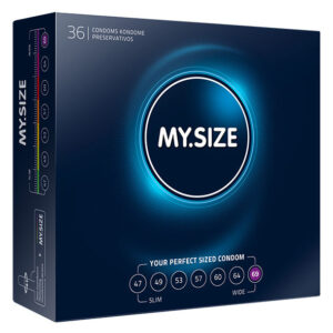 My size natural condom latex 69 mm 36 uds