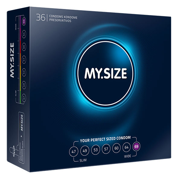 My size natural condom latex 69 mm 36 uds