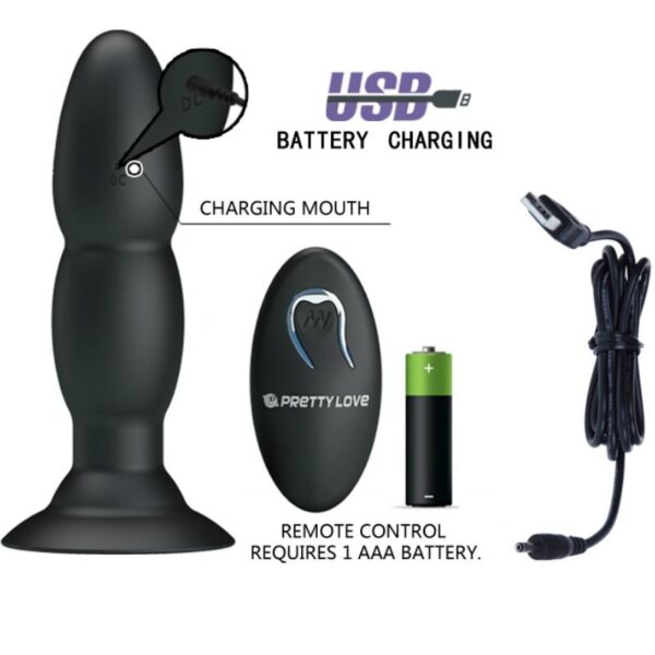 Pretty love plug vibrador y rotaci?n por control remoto
