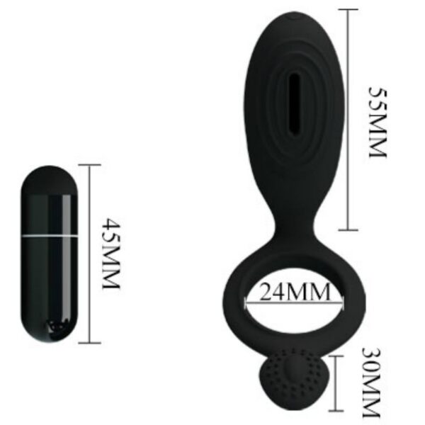 Pretty love anillo vibrador con estimulador ethel