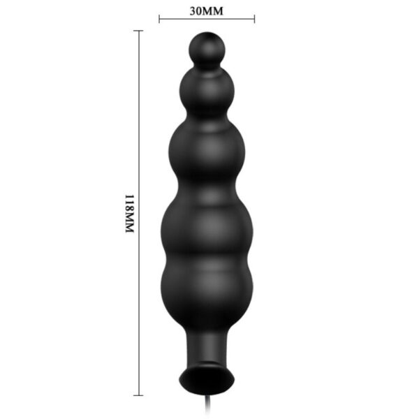 Pretty love plug anal silicona estimulacion extra y 12 modos vibracion - negro
